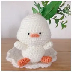 あみぐるみ　ひよこのキーホルダー　あひる　かぎ編み　ぬいぐるみ　ハンドメイド