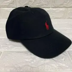【新品・タグ付き】Polo Ralph Lauren キャップ ブラック赤ポニー