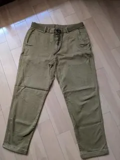 オリーブグリーン スリムフィット チノパンカジュアルファッションXS