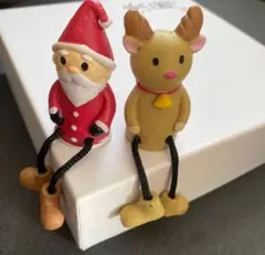 ★24日迄のお値下げ★ サンタクロース&トナカイ　足ぶら　置物