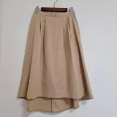 NATURAL BEAUTY BASIC　ベージュ フレアスカート ひざ丈　S