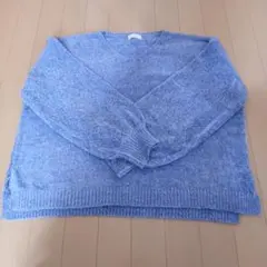 earth music&ecology ライトブルー Vネックセーター