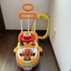 【美品、ガード未使用】アンパンマン よくばりビジーカー 押し棒＋ガード付き