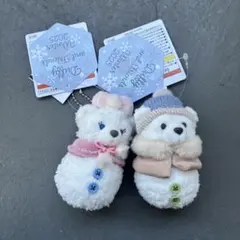 ダッフィー シェリーメイ 雪だるま ぬいぐるみチャーム
