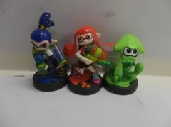 《中古》 任天堂 アミーボ スプラトゥーン ボーイ ガール イカ 3点セット