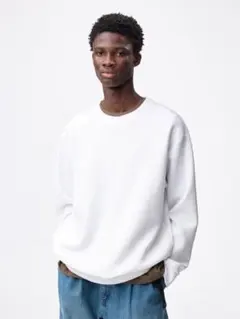 gu ダブルフェイスプルオーバー　ホワイト　Ｍサイズ