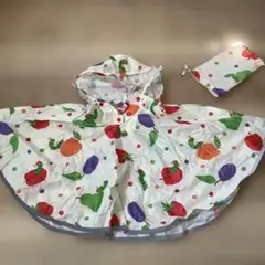 ベビーレインポンチョ　スケーター　はらぺこあおむし　90