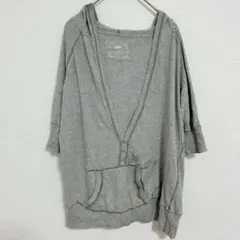 Mossimo グレー フード付きカーディガン 灰色 薄手 トップス アウターのサムネイル