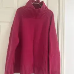 美品 バイ マレーネ ビルガー ハイネック ニット ピンク 4万円