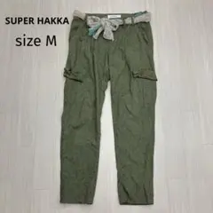 SUPER HAKKA スーパーハッカ 花柄 カーゴパンツ スカーフベルト M