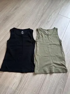 【新品】H&M ノースリーブ タンクトップ 2枚セット 110-116cmのサムネイル