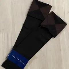 RALPH LAUREN ラルフローレン　2つ折りハイソックス　茶色