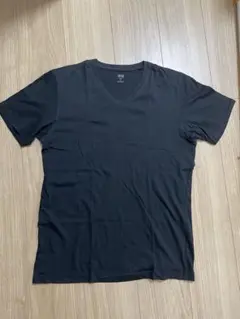 UNIQLO SUPIMA VネックTシャツ ブラック M