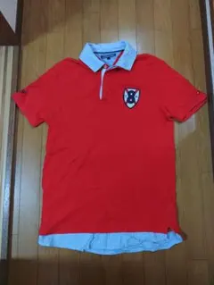 TOMMY HILFIGER 赤 L ポロシャツ