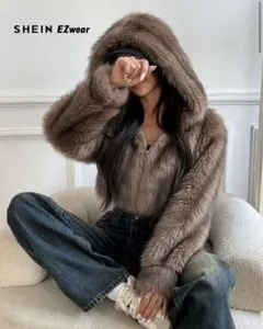 shein ファーコート