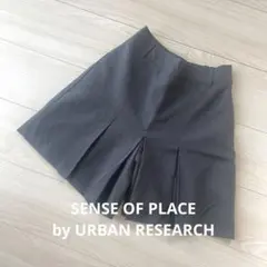 ☆センスオブプレイス☆キュロット ハーフパンツ ショートパンツ プリーツ グレーのサムネイル