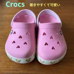 Crocs ミッキー　J2(約20cm) キッズ用ピンククロックス　可愛い