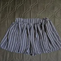 ネイビーと白のストライプ フレアスカート 100cm