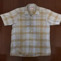 美品　60s van heusen オンブレチェック　半袖シャツ　オープンカラーのサムネイル