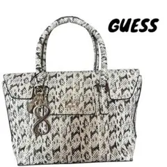 【美品】GUESS ゲス ハンドバッグ ショルダーバッグ 2way パイソン柄