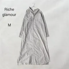 リシェグラマー ロングシャツワンピース ロングシャツ ストライプ カジュアル M