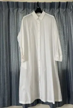 UNIQLO コットンAラインシャツワンピース　M