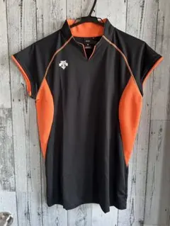 メッシュTシャツM 黒とオレンジ