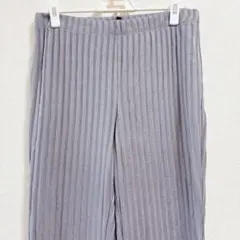 【H&M DIVIDED】リラックス プリーツ ワイドパンツ グレー【L】