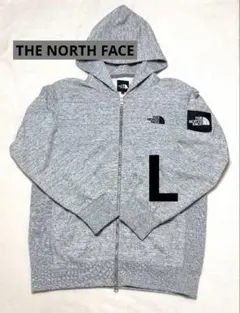 ☆ザ ノースフェイス☆スクエアロゴ フルジップパーカー グレー