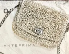 アンテプリマ　ルッケット　ミルキーなホワイト　シルバーゴールド　3wayチェーン