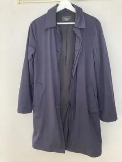 春✨ZARA MAN ステンカラーコート ダークブルー