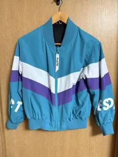 青紫ストライプ ジップアップ￼ 両面ジャケット