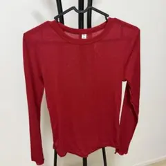 美品⭐︎GU⭐︎長袖カットソー レッド XSのサムネイル