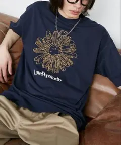 PUBLUX LOVE POP STUDIO フラワーエンブロイダリー Tシャツ