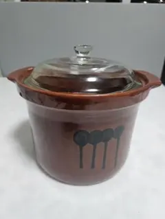【希少・廃盤】常滑焼 久松窯 ガラス蓋付き 漬物かめ 4L（4号）のサムネイル
