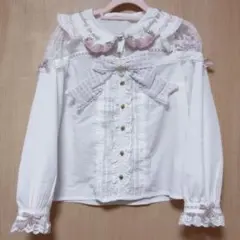 LIZLISA ストロベリー刺繍セーラーリブブラウス 半袖 いちご - メルカリ