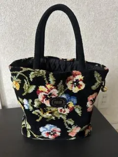 希少 FEILER ドイツ製 シュニール織 ハンドバッグ 花柄鳥柄オウム 希少 FEILER ドイツ製 シュニール織 ハンドバッグ 花柄鳥柄オウム