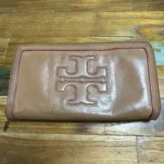 Tory Burch トリーバーチ レザー 長財布　ベージュ　ヴィンテージ
