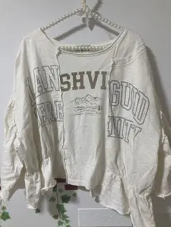 Samansa Mos2 切替ロゴTシャツ オフホワイトのサムネイル