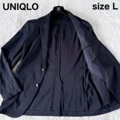 【UNIQLO】感動ジャケット スリムフィット ネイビー Lサイズのサムネイル