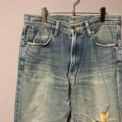 エドウィン　ダメージデニムパンツ(32インチ)ライトブルー　メンズカジュアル
