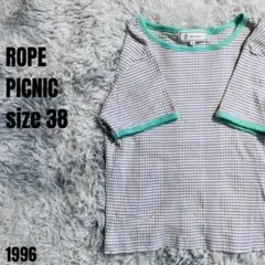 ROPE PICNIC ロペピクニック チェック柄 Tシャツ 38 1996
