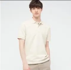 新品 未使用 UNIQLO ドライカノコポロシャツ S NATURAL
