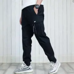 美品　NIKE ストレッチ　カーゴパンツ　ジョガー パンツ　スポーツ　ゴルフ　黒