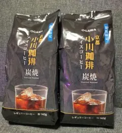 新品ｘ2袋　小川珈琲　期間限定　 炭焼アイスコーヒー 粉 140gのサムネイル