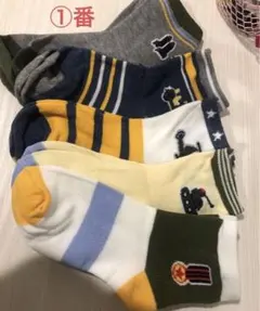 靴下　キッズ　子供　くつした　5足 10枚セット　①番　6-8歳　新品　靴下