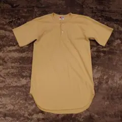 EAGLE USA ヘンリーネックTシャツ USA製 ロング イエロー 5237