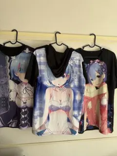 おまけ付き　レム フード付きTシャツ & キャラクターTシャツ セット　リゼロ