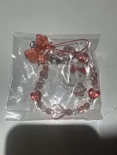 ハローキティ ピンクビーズストラップ