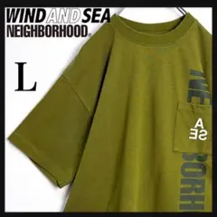 【窪塚着用】ネイバーフッド ウィンダンシー コラボTシャツ 厚手 XL 極美品 ネイバーフッド × ウィンダンシー コラボTシャツ カーキ グリーン 厚手
